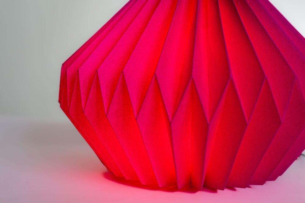 Crimson Ruby – Bold Red Handmade Paper Lamp